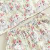 imageKuriozud 4th of July Baby Girl Pajamas Silk Stain Pjs Summer Shirt TopsShorts 2Piece Set Toddler Kids Little Girl SleepwearWhite Bunnyflowers