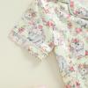 imageKuriozud 4th of July Baby Girl Pajamas Silk Stain Pjs Summer Shirt TopsShorts 2Piece Set Toddler Kids Little Girl SleepwearWhite Bunnyflowers
