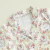 imageKuriozud 4th of July Baby Girl Pajamas Silk Stain Pjs Summer Shirt TopsShorts 2Piece Set Toddler Kids Little Girl SleepwearWhite Bunnyflowers