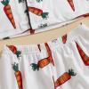 imageKuriozud 4th of July Baby Girl Pajamas Silk Stain Pjs Summer Shirt TopsShorts 2Piece Set Toddler Kids Little Girl SleepwearWhite Carrot