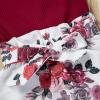 imageKuriozud Baby Girl 2 Piece Outfits Newborn Infant Ruffle Romper Tops Floral Pants Headband Fall Winter Clothes SetA Wine Red 1