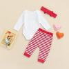 imageKuriozud Baby Girl 2 Piece Outfits Newborn Infant Ruffle Romper Tops Floral Pants Headband Fall Winter Clothes SetDaddys Girl