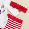 imageKuriozud Baby Girl 2 Piece Outfits Newborn Infant Ruffle Romper Tops Floral Pants Headband Fall Winter Clothes SetDaddys Girl