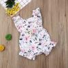 imageKuriozud Baby Girl Floral Romper Newborn Infant Ruffle Bodysuit OnePiece Jumpsuit Clothes Summer OutfitB Ruffle Romper Pink