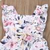 imageKuriozud Baby Girl Floral Romper Newborn Infant Ruffle Bodysuit OnePiece Jumpsuit Clothes Summer OutfitB Ruffle Romper Pink