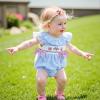 imageKuriozud Newborn Baby Girl 4th of July Outfit Cute Bow Bubble Romper Jumpsuit Infant Girl Fourth of July Summer ClothesAmerican Flag Fireworks Blue