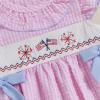imageKuriozud Newborn Baby Girl 4th of July Outfit Cute Bow Bubble Romper Jumpsuit Infant Girl Fourth of July Summer ClothesAmerican Flag Fireworks Pink