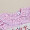 imageKuriozud Newborn Baby Girl 4th of July Outfit Cute Bow Bubble Romper Jumpsuit Infant Girl Fourth of July Summer ClothesAmerican Flag Fireworks Pink