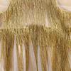 imageKuriozud Newborn Baby Girl Summer Clothes Sequin Fringe Romper Dress Puff Short Sleeve Tulle Romper Cute Sparkling ClothesGold