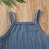 imageKuriozud Newborn Infant Baby Girl Cotton Bodysuit Sleeveless Tank Top Super Soft CamisoleBlue