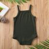 imageKuriozud Newborn Infant Baby Girl Cotton Bodysuit Sleeveless Tank Top Super Soft CamisoleGreen