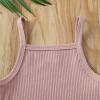 imageKuriozud Newborn Infant Baby Girl Cotton Bodysuit Sleeveless Tank Top Super Soft CamisolePink