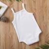 imageKuriozud Newborn Infant Baby Girl Cotton Bodysuit Sleeveless Tank Top Super Soft CamisoleWhite