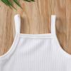 imageKuriozud Newborn Infant Baby Girl Cotton Bodysuit Sleeveless Tank Top Super Soft CamisoleWhite