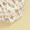 imageKuriozud Newborn Infant Baby Girl Off Shoulder Ruffle Romper Bodysuit One Piece Jumpsuit ClothesFlower Apricot