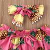 imageKuriozud Newborn Infant Baby Girl Off Shoulder Ruffle Romper Bodysuit One Piece Jumpsuit ClothesPineapple Pink  Headband