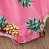 imageKuriozud Newborn Infant Baby Girl Off Shoulder Ruffle Romper Bodysuit One Piece Jumpsuit ClothesPineapple Pink  Headband