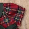 imageKuriozud Toddler Baby Girl Plaid Dress Cute Party Dress for ChristmasPlaid Dress With Green Bow