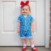 imageKuriozud Toddler Girl 4th of July Silk Satin Pajama Set Baby Fourth of July Pjs Girl Feather Trim Sleeve Nightgown PjsUsaddblue
