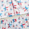 imageKuriozud Toddler Girl Satin Pajamas Set Summer Short Sleeve Button Down Shirt Top and Shorts 2pcs Pjs Sets SleepwearAmerican Flag Star White