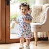 imageKuriozud Toddler Girl Satin Pajamas Set Summer Short Sleeve Button Down Shirt Top and Shorts 2pcs Pjs Sets SleepwearAmerican Flag Star White