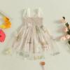 imageToddler Tulle Tutu Dress Baby Girl Sleeveless Floral Embroidery Princess Birthday Party DressesButterfly Wings Beige