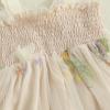 imageToddler Tulle Tutu Dress Baby Girl Sleeveless Floral Embroidery Princess Birthday Party DressesButterfly Wings Beige