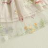 imageToddler Tulle Tutu Dress Baby Girl Sleeveless Floral Embroidery Princess Birthday Party DressesButterfly Wings Beige