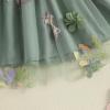 imageToddler Tulle Tutu Dress Baby Girl Sleeveless Floral Embroidery Princess Birthday Party DressesButterfly Wings Green