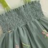 imageToddler Tulle Tutu Dress Baby Girl Sleeveless Floral Embroidery Princess Birthday Party DressesButterfly Wings Green