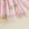 imageToddler Tulle Tutu Dress Baby Girl Sleeveless Floral Embroidery Princess Birthday Party DressesButterfly Wings Pink