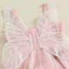 imageToddler Tulle Tutu Dress Baby Girl Sleeveless Floral Embroidery Princess Birthday Party DressesButterfly Wings Pink