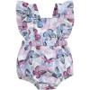 imageKuriozud Baby Girl Floral Romper Newborn Infant Ruffle Bodysuit OnePiece Jumpsuit Clothes Summer OutfitButterfly Romper