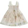 imageToddler Tulle Tutu Dress Baby Girl Sleeveless Floral Embroidery Princess Birthday Party DressesButterfly Wings Beige
