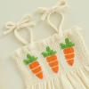 imageKuriozud 4th of July Outfit Baby Girl Smocked Tank TopWide Leg Pants Set Kids Toddler Girl Fourth of July ClothesBeige Carrot