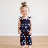 imageKuriozud 4th of July Outfit Baby Girl Smocked Tank TopWide Leg Pants Set Kids Toddler Girl Fourth of July ClothesBlue Stars