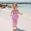 imageKuriozud 4th of July Outfit Baby Girl Smocked Tank TopWide Leg Pants Set Kids Toddler Girl Fourth of July ClothesDaily Pink Plaid