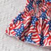 imageKuriozud 4th of July Outfit Baby Girl Smocked Tank TopWide Leg Pants Set Kids Toddler Girl Fourth of July ClothesRed Star Striped