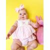 imageKuriozud Baby Girl Easter Outfit Newborn Romper Dress My First Easter Fly Sleeve Smocked Dress Cute Baby Summer ClothesEaster Eggspink