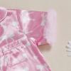 imageKuriozud Baby Girl Pajamas Newborn Button Down Romper Jumpsuit Feather Trim Nightgown Infant Sleepwear OnePiece Summer PjsBow Pink