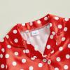 imageKuriozud Birthday Girl Pajamas Silk Stain Pjs Shirt TopsShorts 2Piece Set Birthday Toddler Kids Little Girl Nightgown GiftDot Red