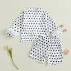 imageKuriozud Birthday Girl Pajamas Silk Stain Pjs Shirt TopsShorts 2Piece Set Birthday Toddler Kids Little Girl Nightgown GiftDot White