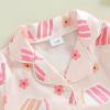 imageKuriozud Birthday Girl Pajamas Silk Stain Pjs Shirt TopsShorts 2Piece Set Birthday Toddler Kids Little Girl Nightgown GiftLight Pink Cakeflowers