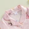 imageKuriozud Birthday Girl Pajamas Silk Stain Pjs Shirt TopsShorts 2Piece Set Birthday Toddler Kids Little Girl Nightgown GiftPink Balloon Cake Gift Box