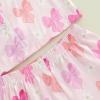 imageKuriozud Birthday Girl Pajamas Silk Stain Pjs Shirt TopsShorts 2Piece Set Birthday Toddler Kids Little Girl Nightgown GiftPink Bow