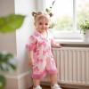 imageKuriozud Birthday Girl Pajamas Silk Stain Pjs Shirt TopsShorts 2Piece Set Birthday Toddler Kids Little Girl Nightgown GiftPink Bow a