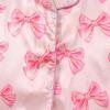 imageKuriozud Birthday Girl Pajamas Silk Stain Pjs Shirt TopsShorts 2Piece Set Birthday Toddler Kids Little Girl Nightgown GiftPink Bow a