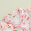 imageKuriozud Birthday Girl Pajamas Silk Stain Pjs Shirt TopsShorts 2Piece Set Birthday Toddler Kids Little Girl Nightgown GiftPink Easter Bunny