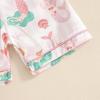 imageKuriozud Birthday Girl Pajamas Silk Stain Pjs Shirt TopsShorts 2Piece Set Birthday Toddler Kids Little Girl Nightgown GiftPink Mermaid