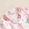 imageKuriozud Birthday Girl Pajamas Silk Stain Pjs Shirt TopsShorts 2Piece Set Birthday Toddler Kids Little Girl Nightgown GiftPink Mermaid